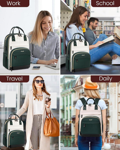 Damen Laptop Rucksack 15.6 Zoll USB Anti-Diebstahl wasserdicht