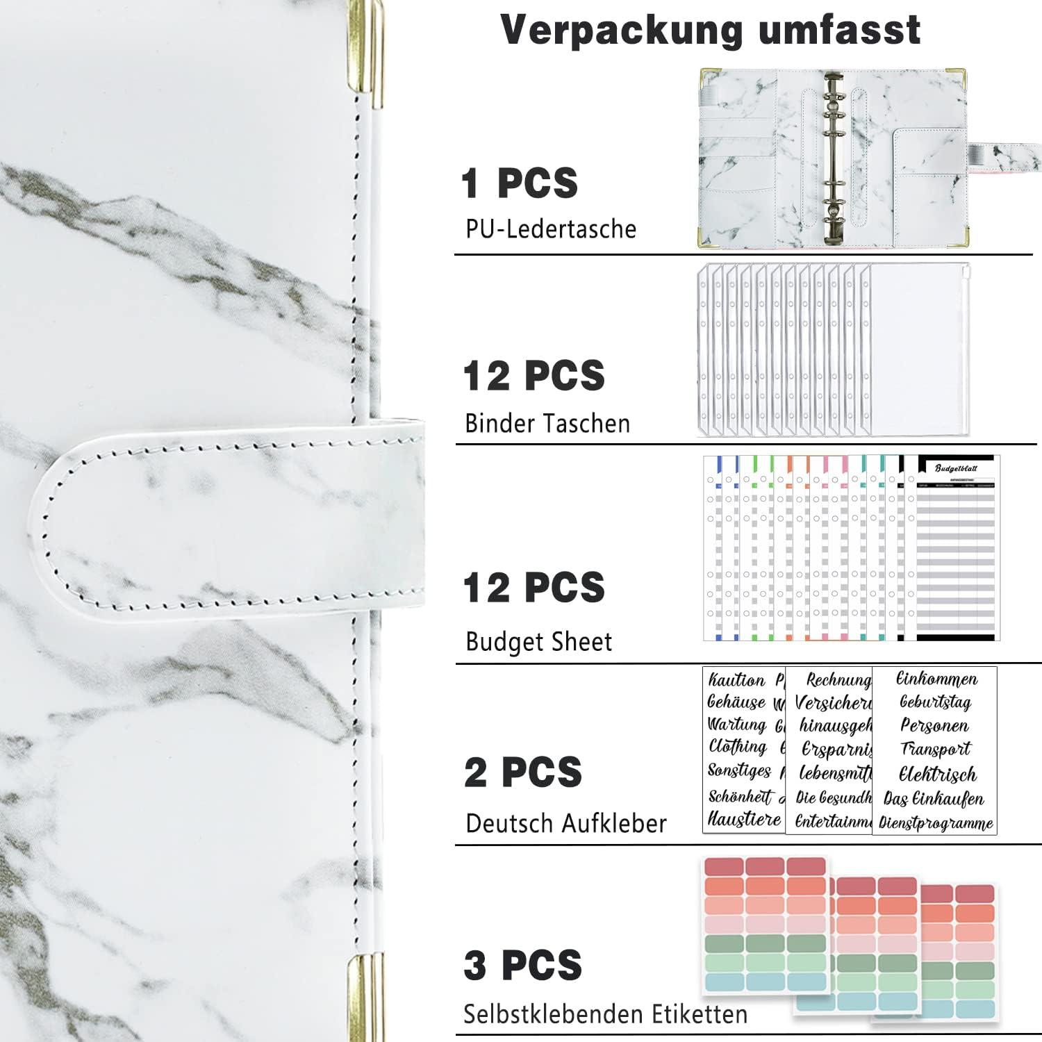 A6 Budget Planner Deutsch Geld Organizer 12 Binder Taschen