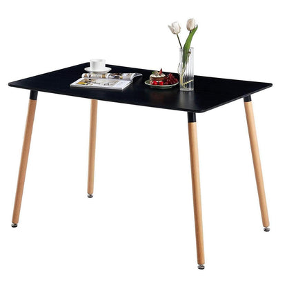 Skandinavischer Esstisch 110x70cm – MDF Tischplatte, Buchenholz