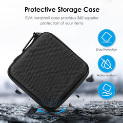 Schwarze Hartschalen Tasche für MacBook Ladegerät und Zubehör