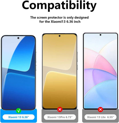 Panzer Schutz Glas für Xiaomi 13, 9H Härte, Kristallklar