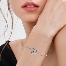 Mutter Tochter Armband 925 Sterling Silber Herz Anhänger