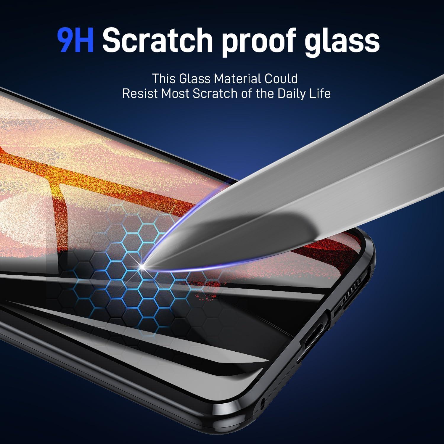 Samsung Galaxy S23 Hülle Magnetische Adsorption 360 Grad Schutz Schwarz