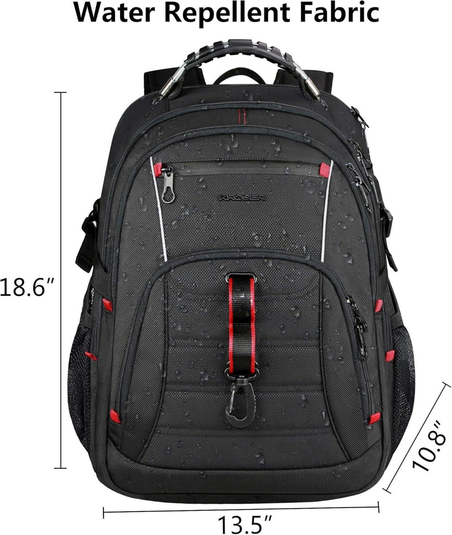 KROSER Laptop Rucksack Herren 17.3 Zoll Wasserdicht USB