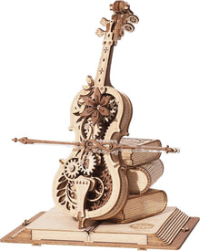 ROKR 3D Holz Puzzle Modell Kit Spieluhr Cello Musikalisches DIY