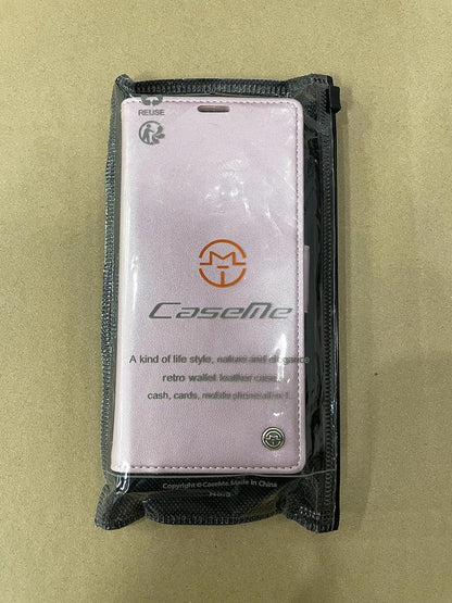 Handyhülle Samsung Galaxy S23 5G Premium Leder Klapphülle Rosa Gold