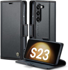 Handyhülle Samsung Galaxy S23 5G Leder RFID Schutzhülle