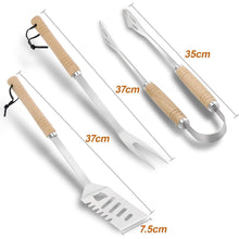3 Teiliges Grillzubehör Set mit 4in1 Spatula Geschenk Männer