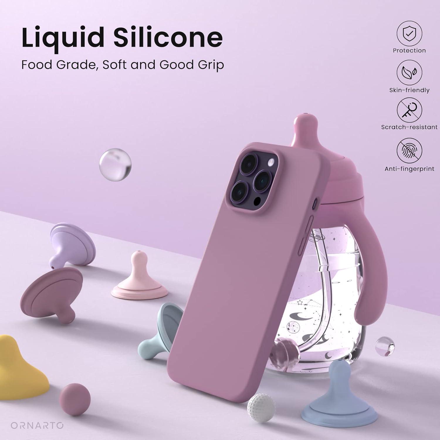 iPhone 14 Pro Max Silikonhülle Flüssig Lila 6,7 Zoll 2022 Schutz