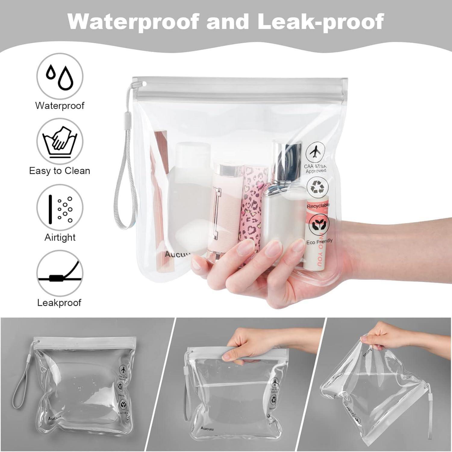 Aucuu 1L Flugzeug Beutel Flüssigkeiten Transparente Kulturtasche 20x20cm