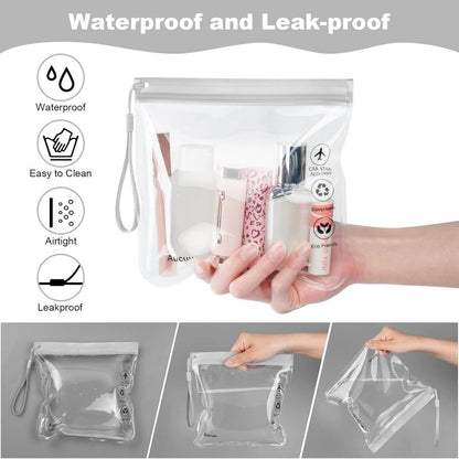 Aucuu 1L Flugzeug Beutel Flüssigkeiten Transparente Kulturtasche 20x20cm