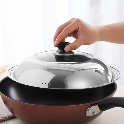 2er Set Deckelgriff Pfannendeckel Ersatz Edelstahl Bakelit 46mm 60mm