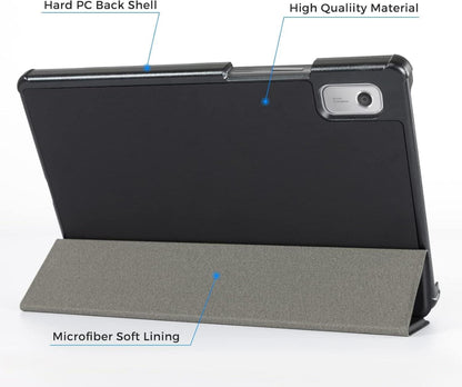 CoBak PU-Leder Hülle für Lenovo Tab M9-9 Zoll 2023, Schwarz
