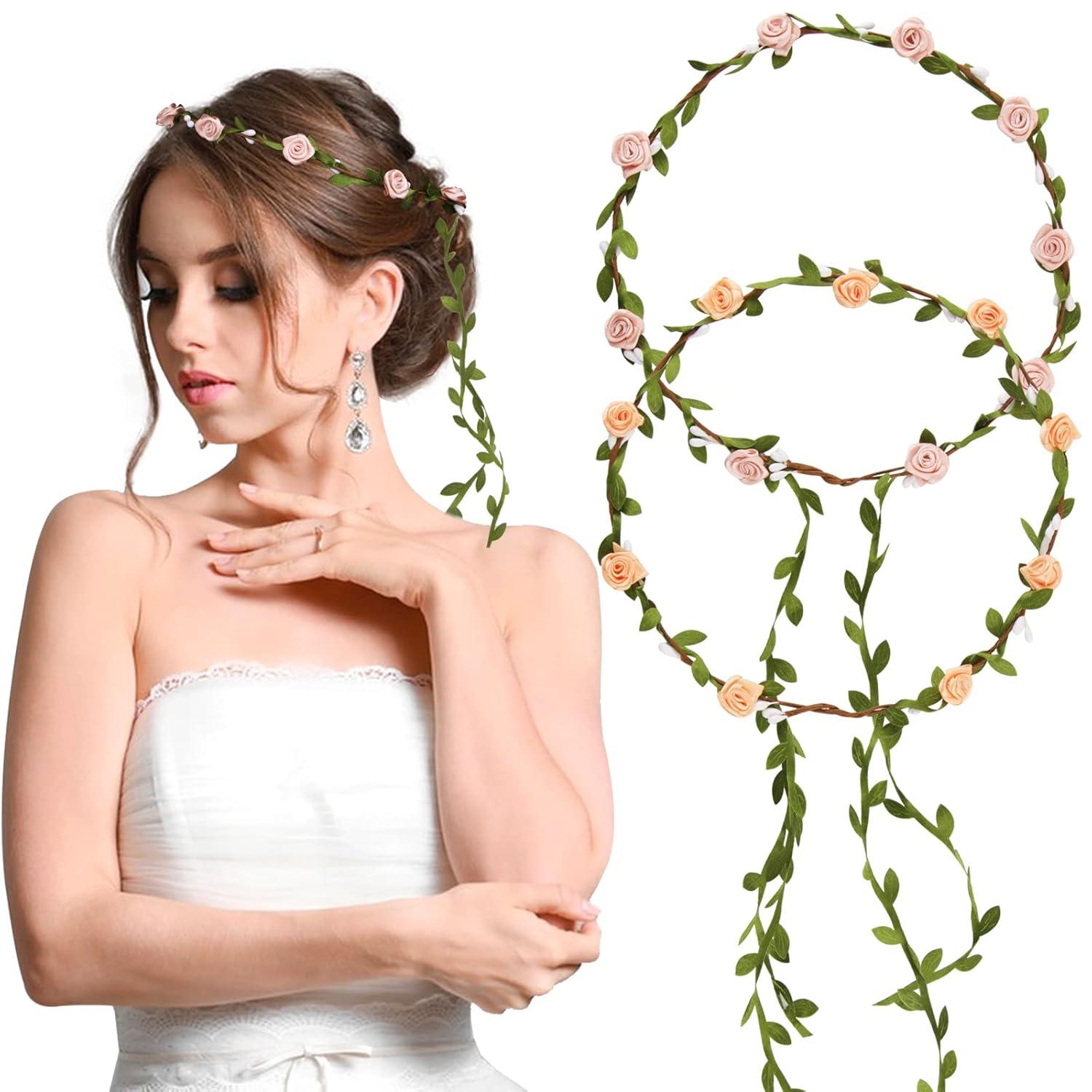 Blumenkranz Haarband Damen Mädchen Boho Hochzeit Party Kommunion