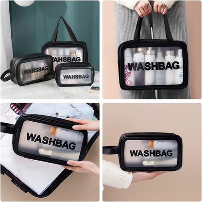 Aucuu Transparente Kulturbeutel Set Damen wasserdicht Organizer