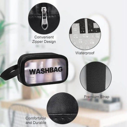 Transparente Kulturtasche Set, 4er Pack, Wasserdicht, Reißverschluss