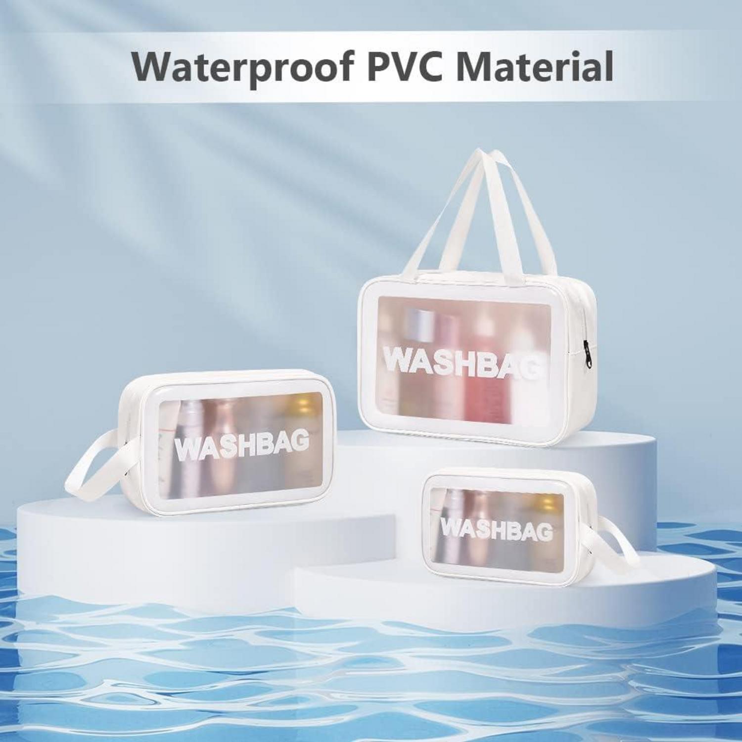 Transparente PVC Kosmetiktasche Reise Kulturbeutel Set