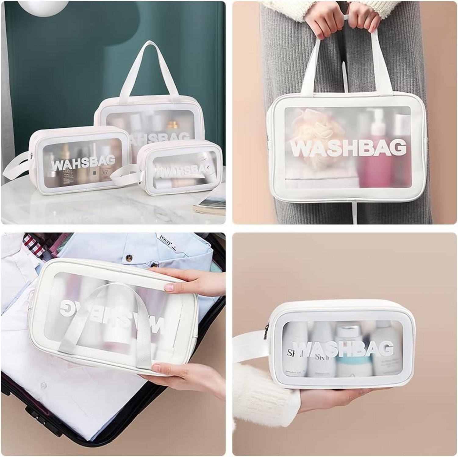 Transparente PVC Kosmetiktasche Reise Kulturbeutel Set