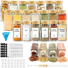 24-teiliges Gewürzgläser Set mit Bambusdeckel 120ml