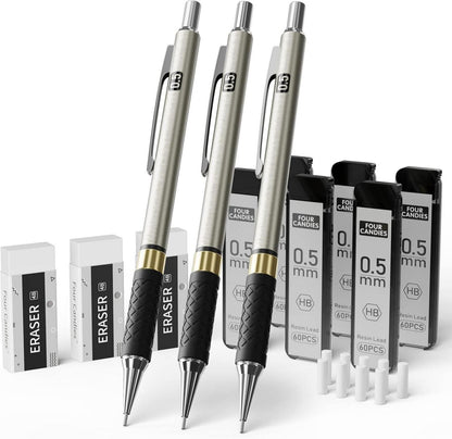 Druckbleistift Set 0,5 mm mit 360 HB-Minen und Etui