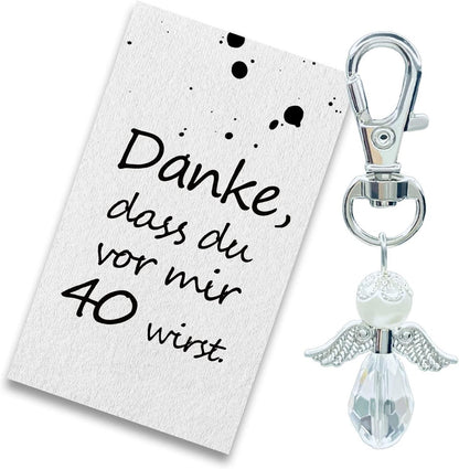 Schutzengel Schlüsselanhänger Geschenk 40 Geburtstag Frau Mann