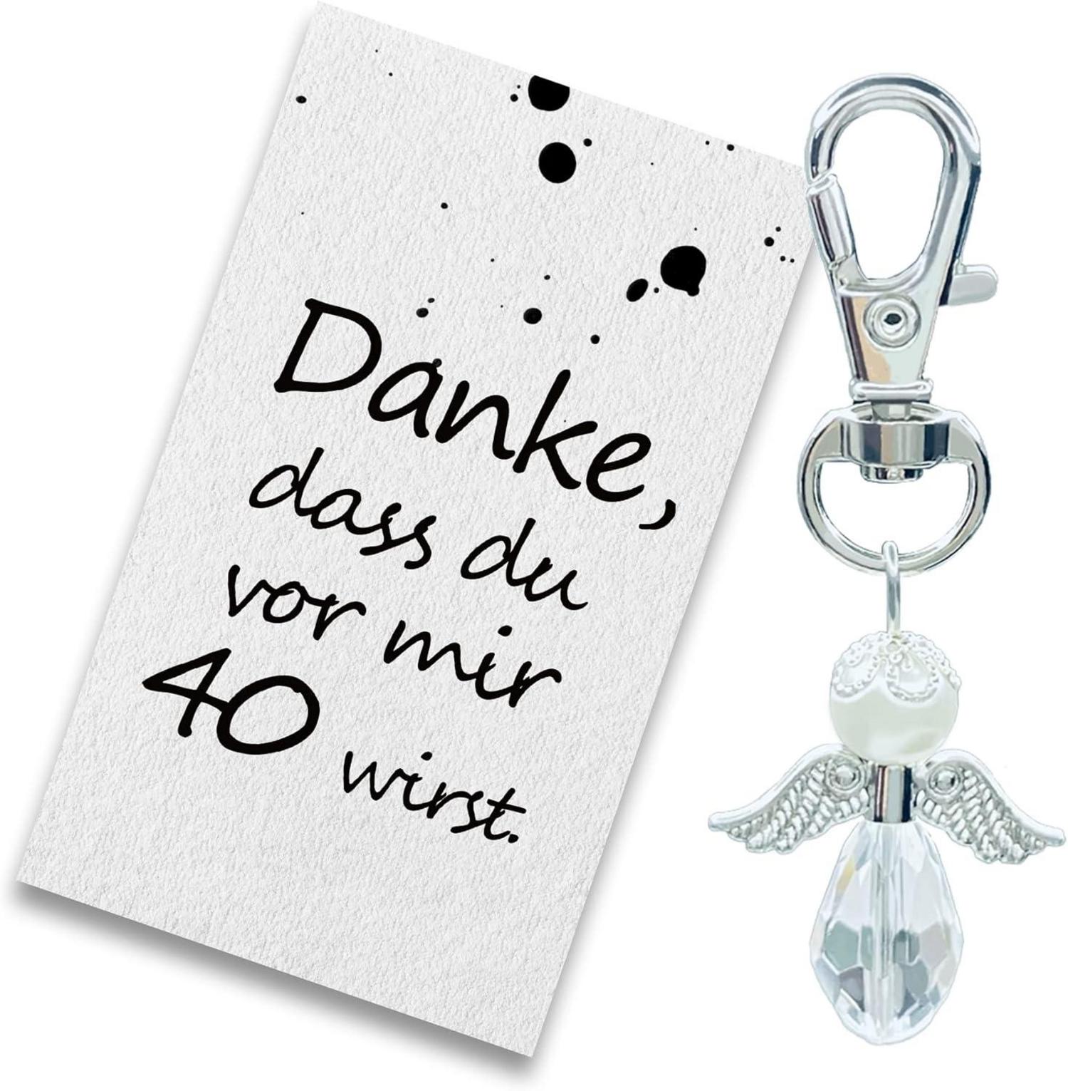 Schutzengel Schlüsselanhänger Geschenk 40 Geburtstag Frau Mann