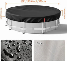 Runde Poolabdeckung 366 cm Schwarz Uv-Schutz Kordelzug
