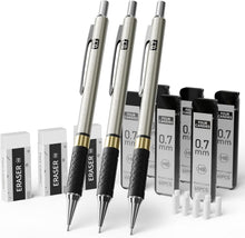 Druckbleistift Set Metall Minenbleistift 0,7mm 360 Stk HB-Minen 3