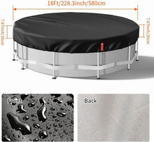 Poolabdeckung Rund 550 Schwarz Uv-Schutz Kordelzug 549CM