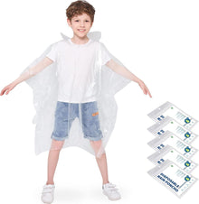 Regenponcho Kinder Wasserdicht Hooded Regencape transparent