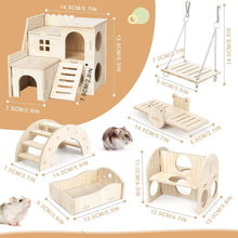 Hamster Spielzeug Set aus Holz für Kleintiere - DIY
