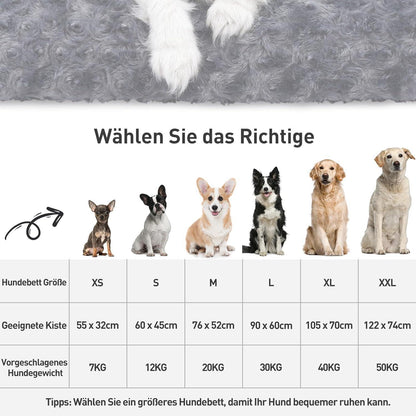 Hundebett Grosse Hunde Waschbar Hundekissen Grau 90x60cm
