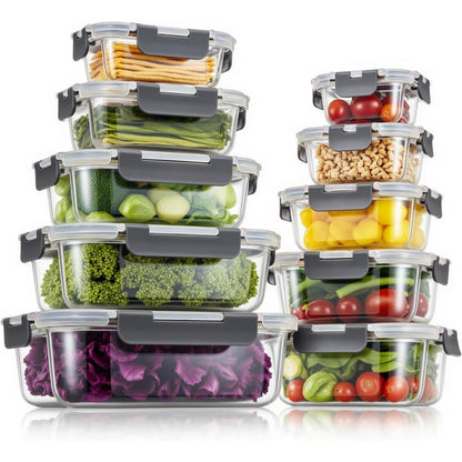 Vorratsbehälter aus Glas, luftdicht, BPA-frei, 10er Set