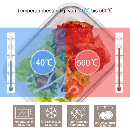 Vorratsbehälter aus Glas, luftdicht, BPA-frei, 10er Set