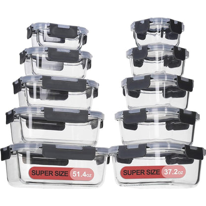 Vorratsbehälter aus Glas, luftdicht, BPA-frei, 10er Set