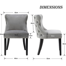 Samt Esszimmerstühle 2er Set Grau – Gepolstert & Modern