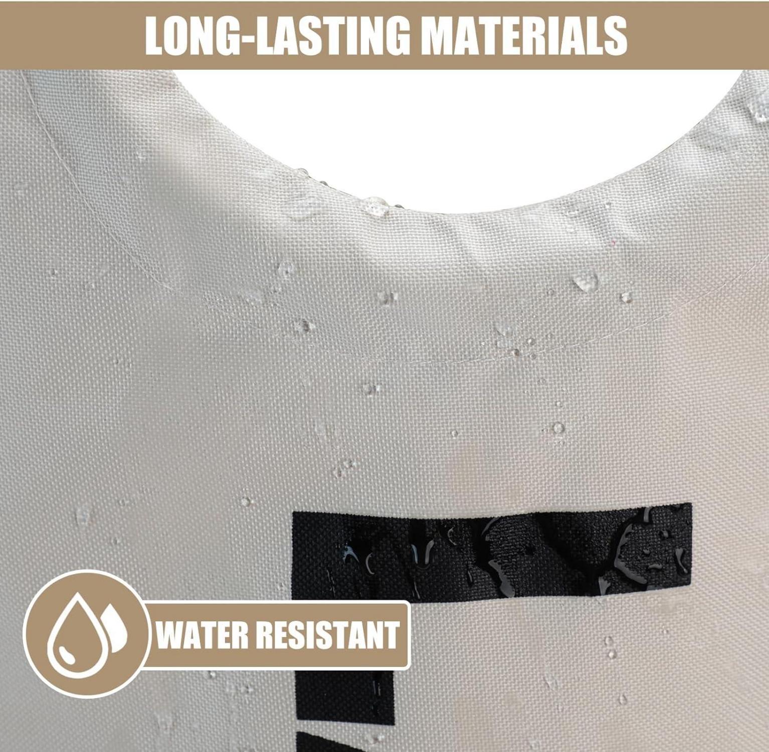 Wäschekorb 90L Faltbarer Wäschesack Beige Große Kapazität 600D Oxford Stoff