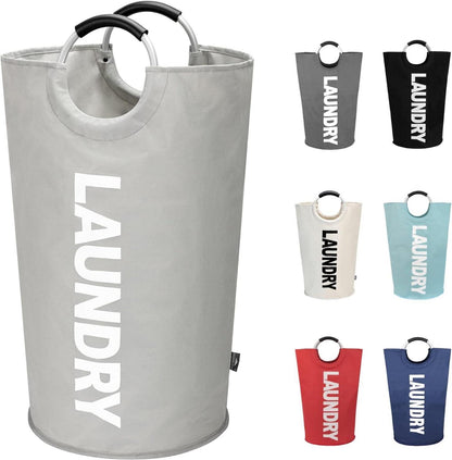 Faltbare Wäschekörbe 90L groß PE-beschichtet Grauxyz