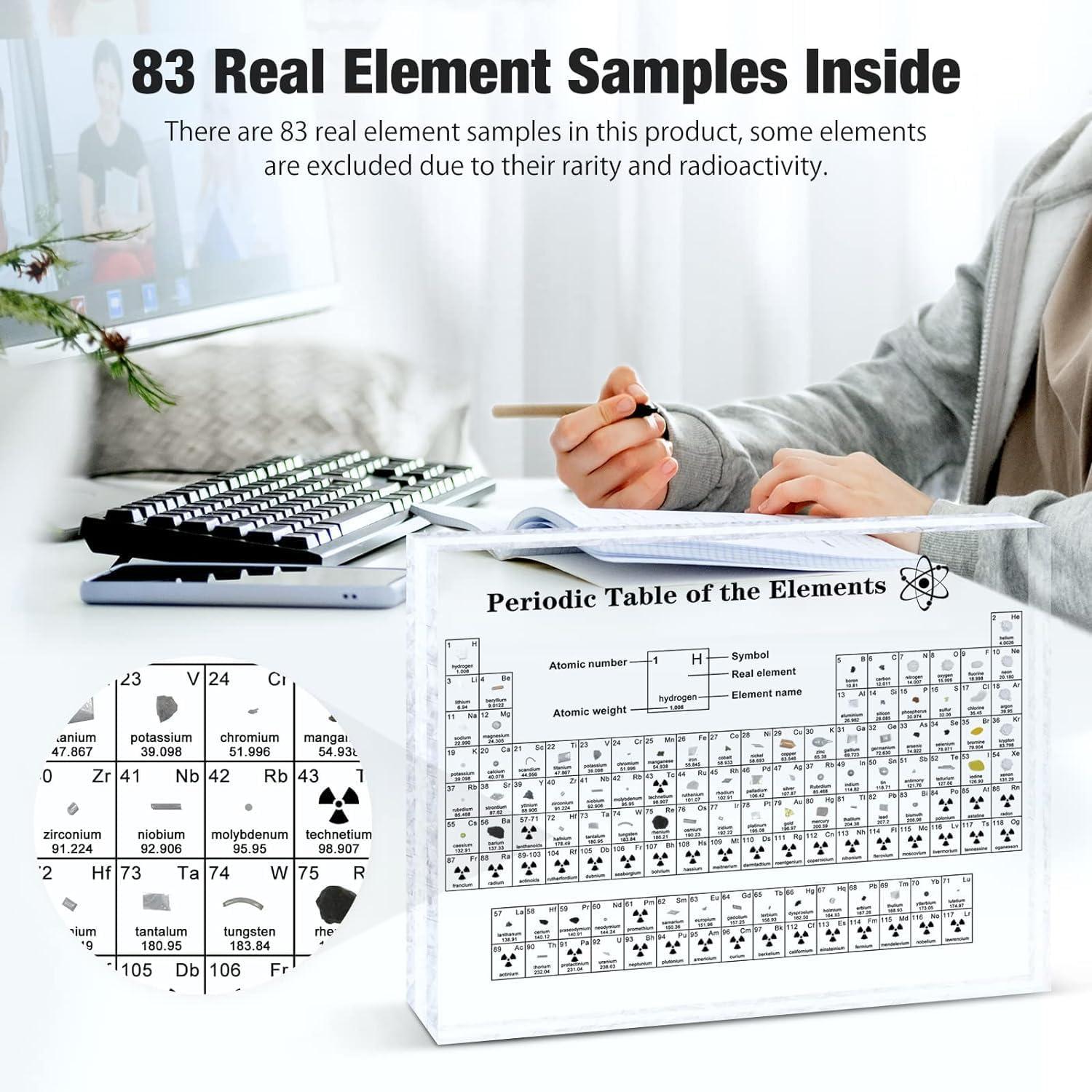 Acryl Periodensystem Mit Echten Elementen 83 Proben Display