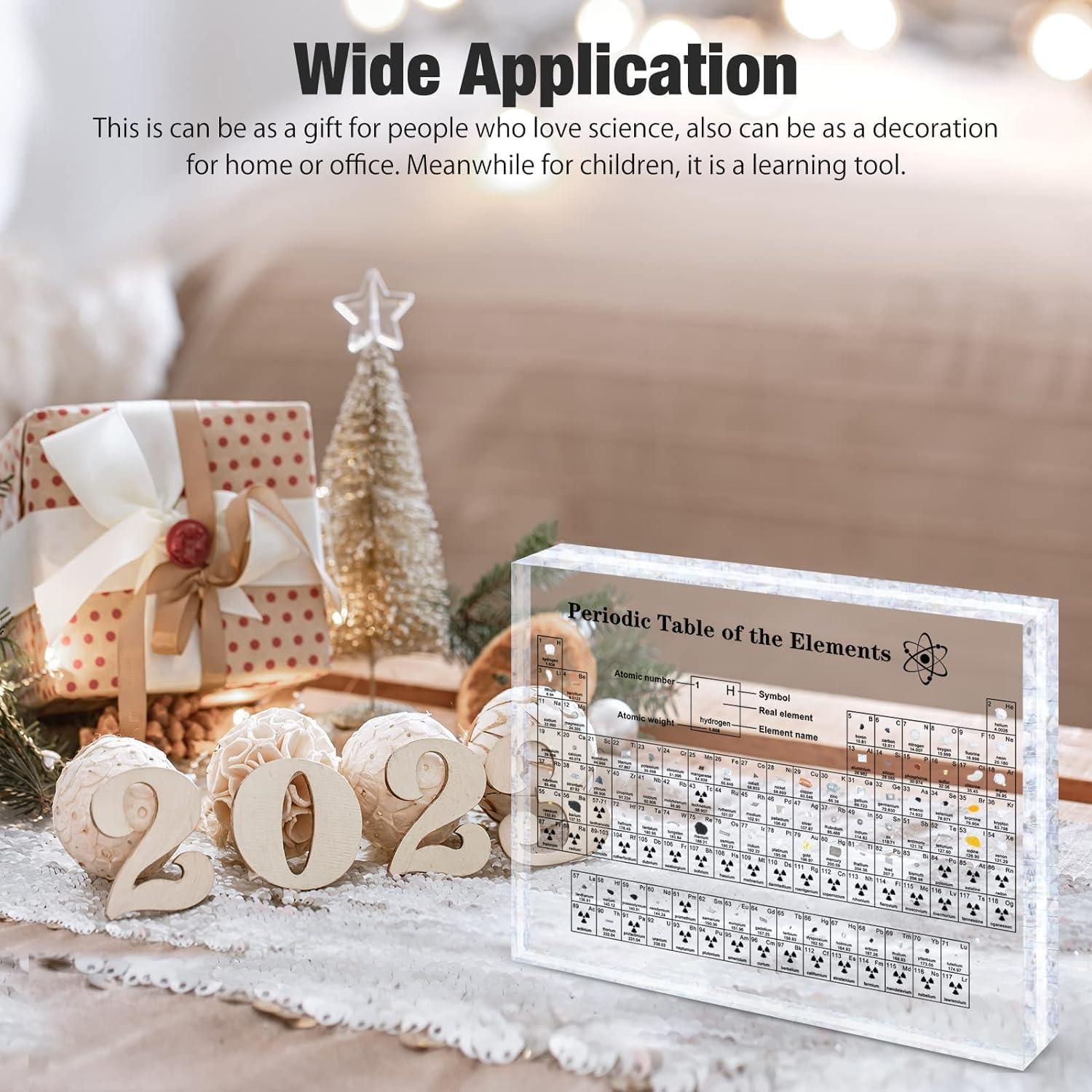 Giftota Upgrade Periodensystem Mit Echten Elementen 83 Elemente Acryl 21x14x2,7cm