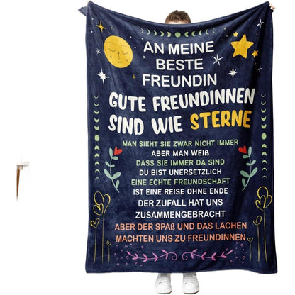 Beste Freundin Geburtstagsgeschenk Decke 150x130 cm