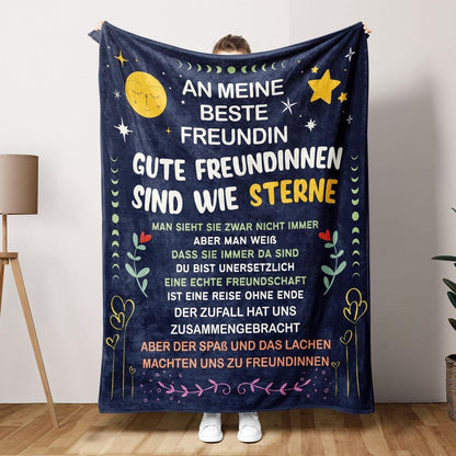 Beste Freundin Geburtstagsgeschenk Decke 150x130 cm
