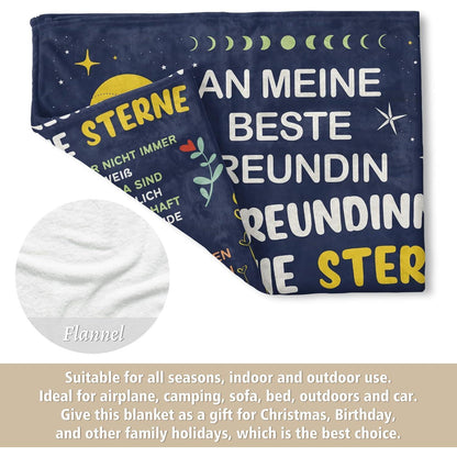 Beste Freundin Geburtstagsgeschenk Decke 150x130 cm