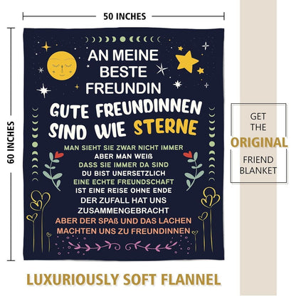 Beste Freundin Geburtstagsgeschenk Decke 150x130 cm