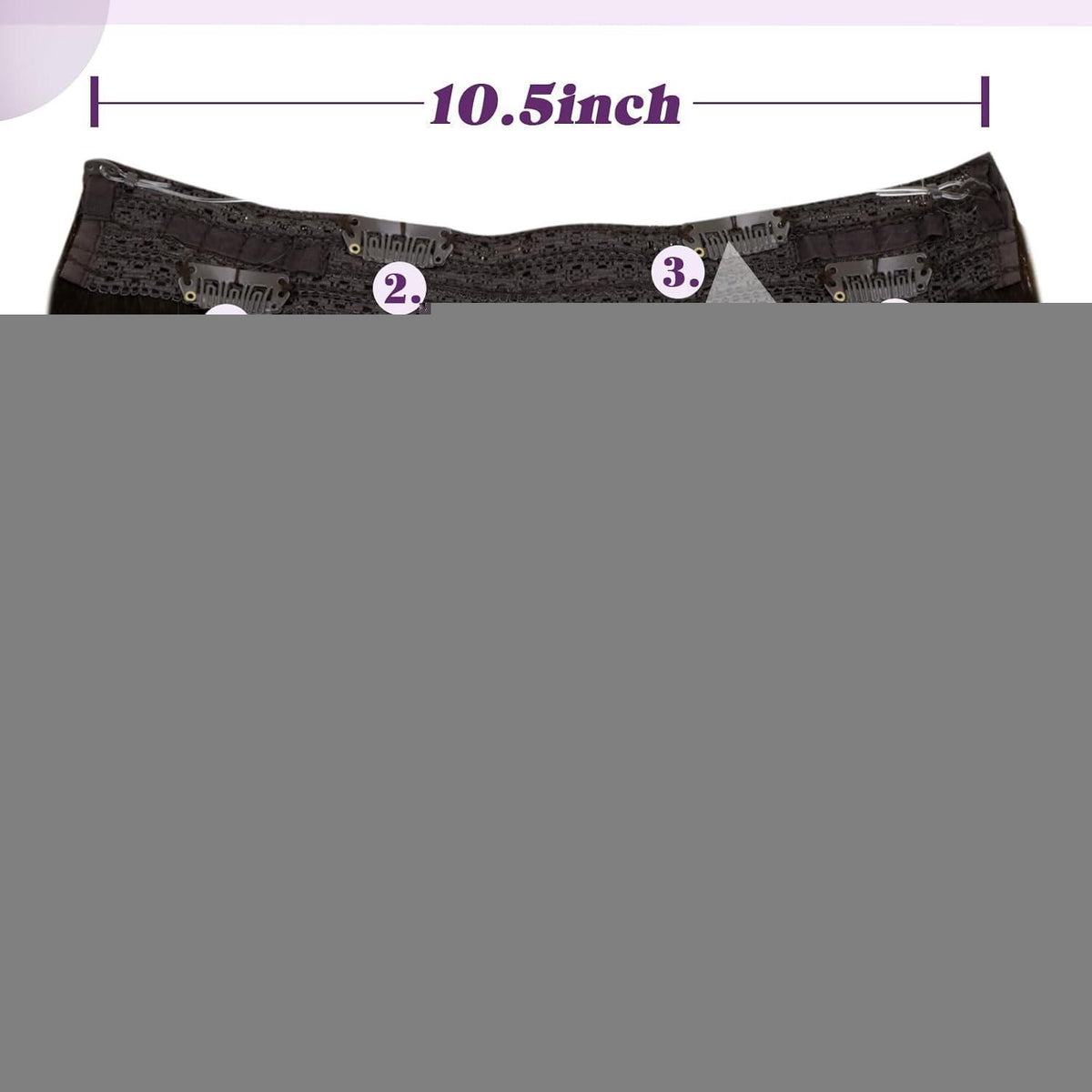Echthaar Haarverlängerung mit Draht, Ombre Braun 35cm