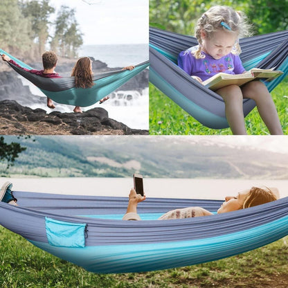 PHYSEN Outdoor Camping Hängematte 270x140cm Blau Tragkraft