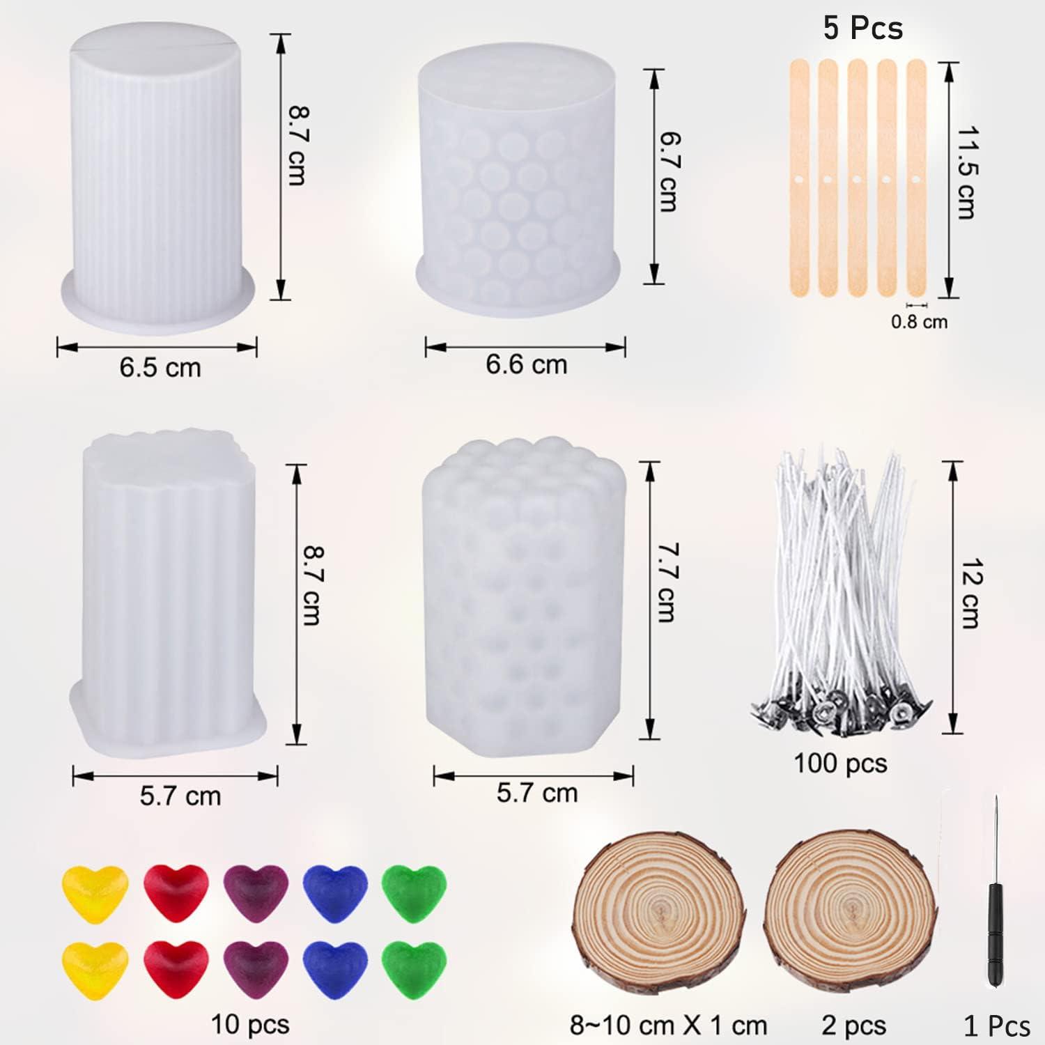 SUPERSUN Silikonform Kerze Kerzenwachs DIY Gießen Set 3D Formen