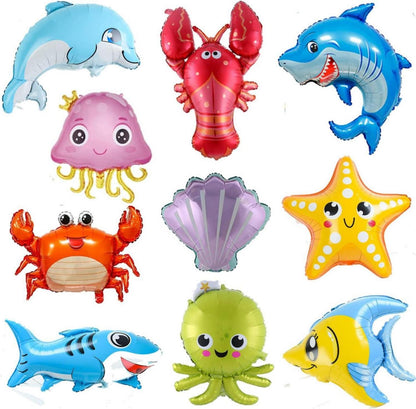 Folienballons Fisch Unterwasser Ozean Dekoration Hai