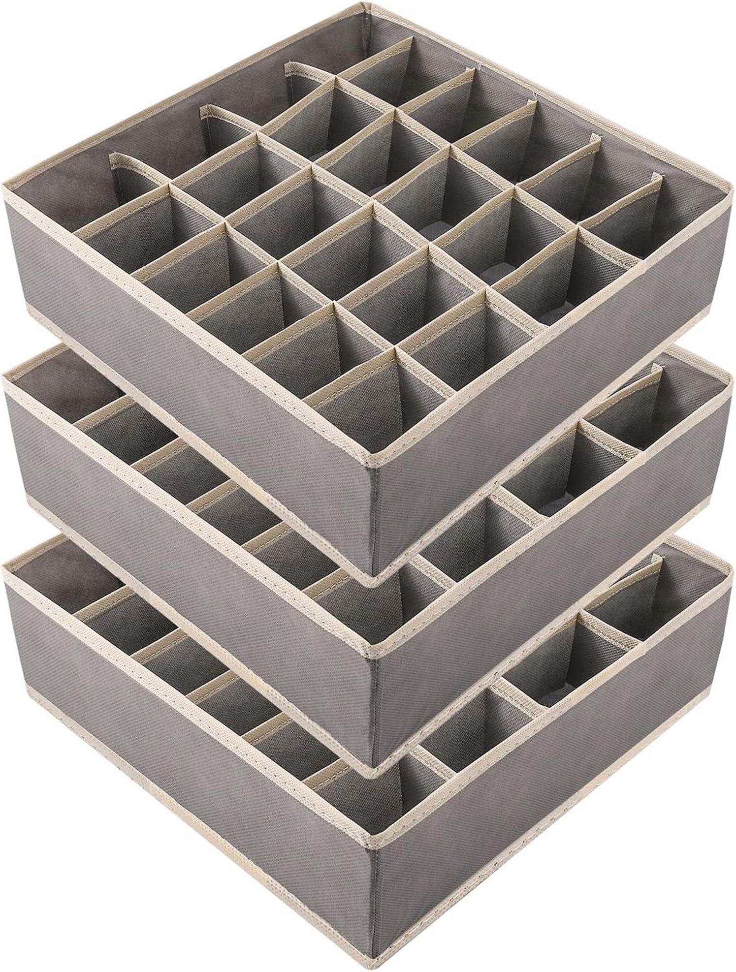 Aufbewahrungsboxen für Socken und Unterwäsche, 24 Zellen Organizer