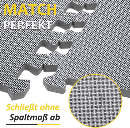 Fitness Bodenschutzmatte Puzzlematte 24 Matten Grau